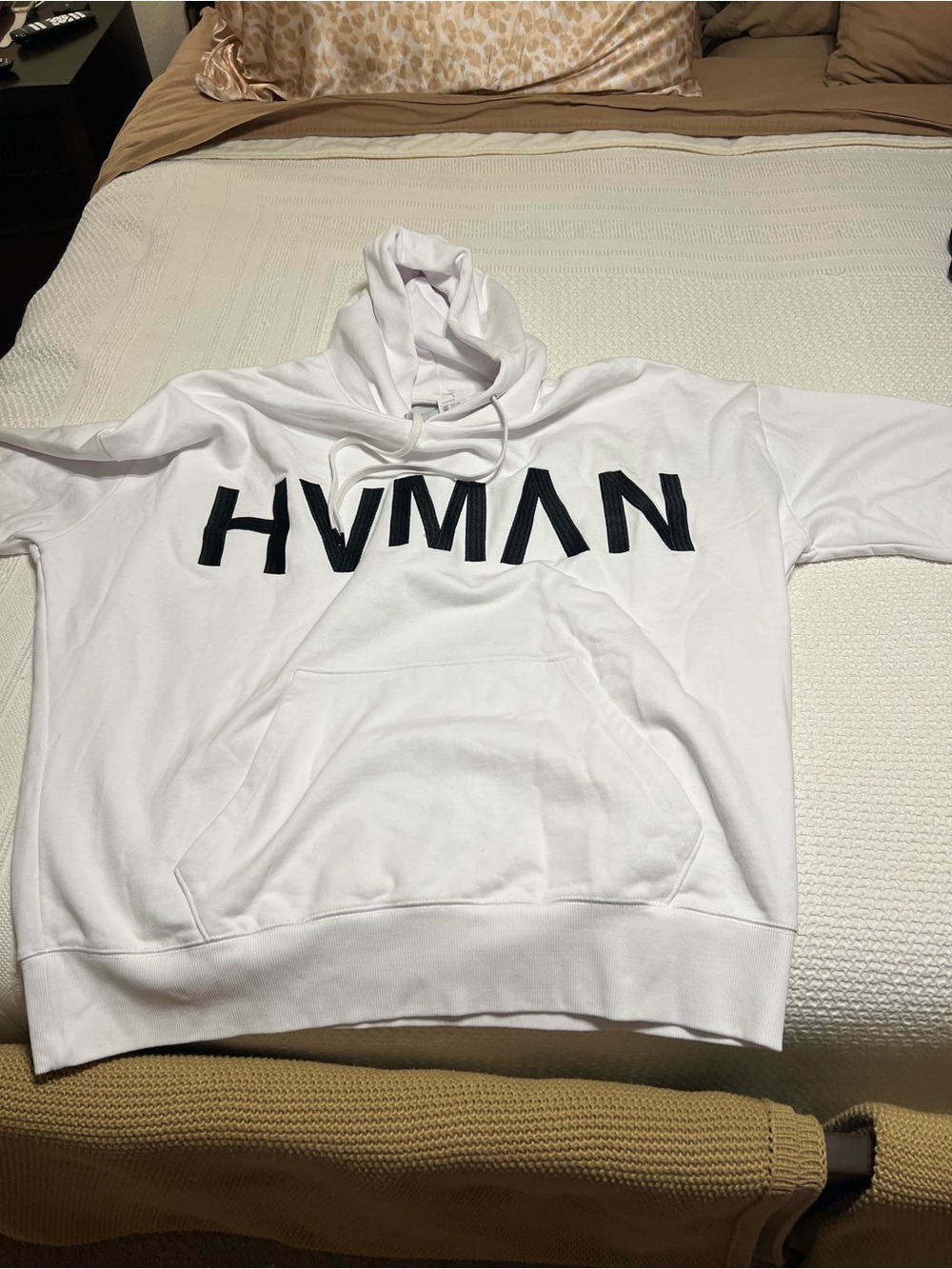 Men's White Pullover Hoodie